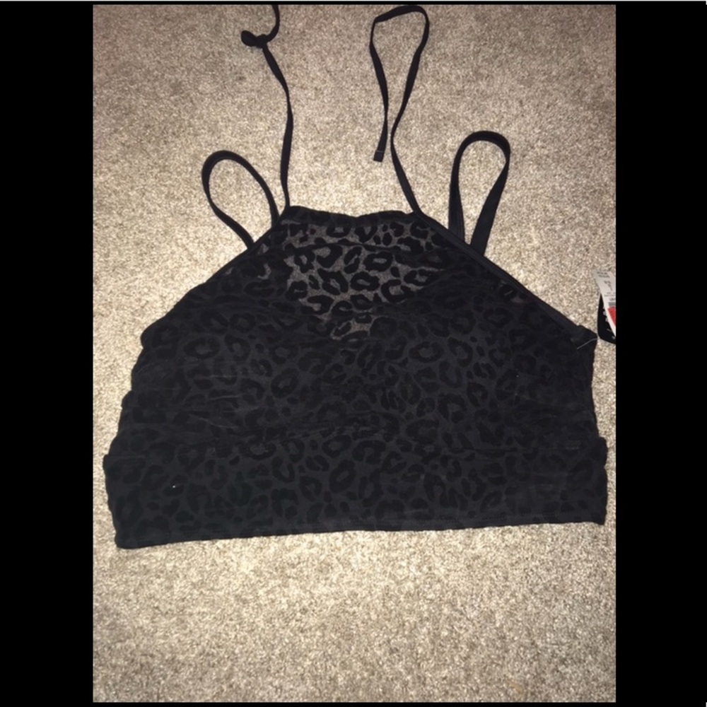 Torrid Leopard swim top size 2